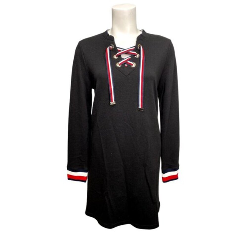 Tommy Hilfiger Sweatshirt Sift Dress‎ Small Blue Comfortable Soft V-Neck NWT